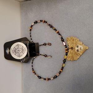 Necklace and earring set, handmade, one of a kind.